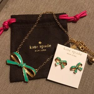 Kate Spade Bow Necklace and Earrings